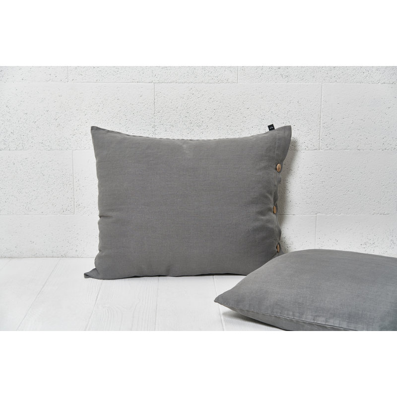 Gwinn 100% Linen Pillowcase, Grey
