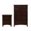 Dark Oak Finish Bedroom Storage - 2 Drawers Nightstand, Modern Style Cabinet With Finish, Brown Colour Mix-1926824128
