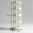 4-Tier Steel Rotating Bookshelf with 360° Wheels, Large Size Book Rack-1128766548