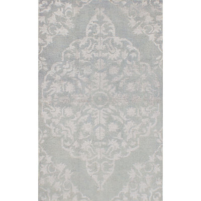 Tapis unique noué à la main des années 2010 de 4 pi 10 po x 7 pi 9 po beige Fjoralba
