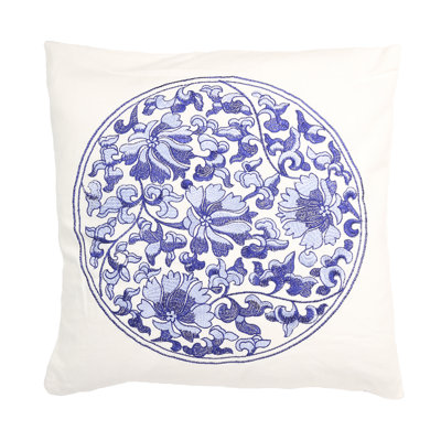 Embroidered Throw Pillow