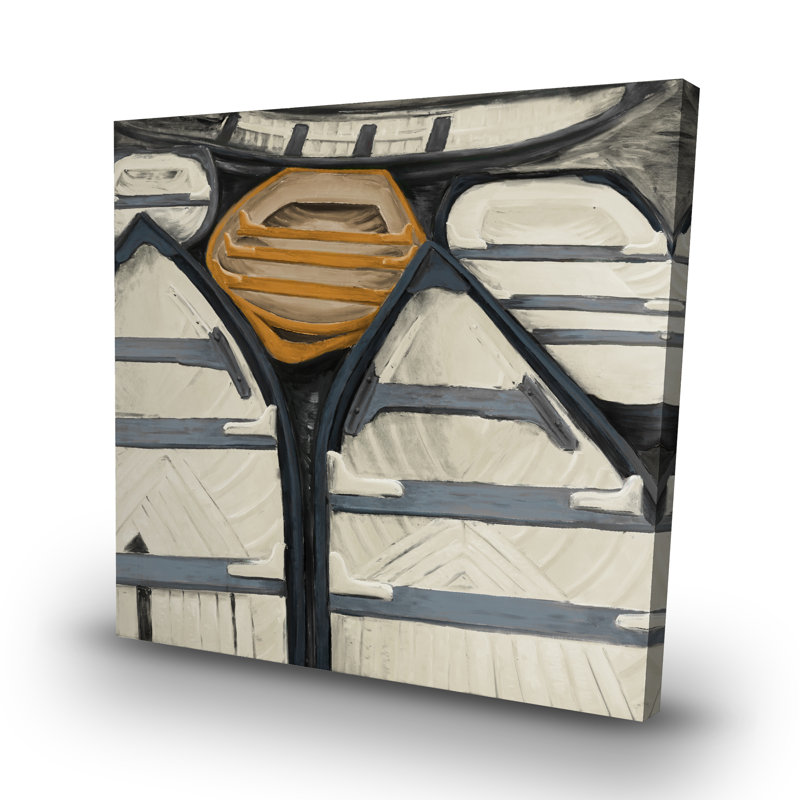Canoes - 32"x32" art on canvas