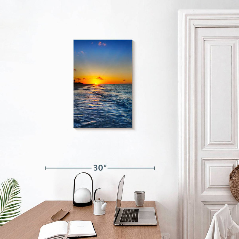 Gillard et coucher de soleil, H 24 po x l 16 po