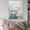 «White and Blue Magnolias Melody III», reproduction sur toile