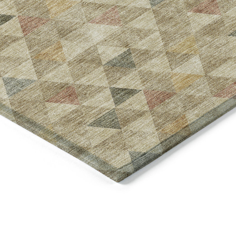 Itzayana Geometric Indoor / Outdoor Rug, Rectangle 2'6" x 3'10"