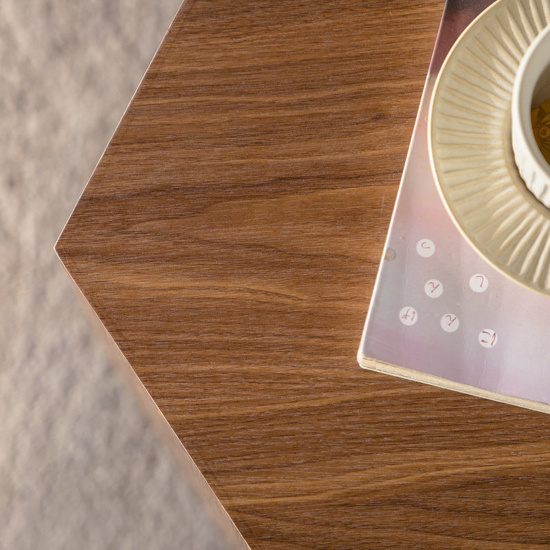 Table basse Hexagon MDF, Walnut