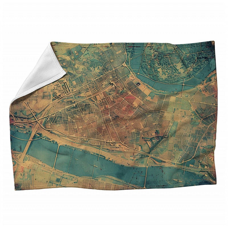 Machine Printed Throw Blanket, 50" W x 60" L