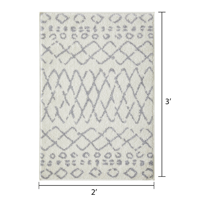 Christine Barzenski Cream Area Rug, Rectangle 2' x 3'