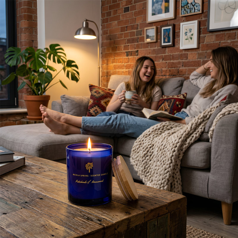 Nicola Spring - 3x Soy Wax Scented Candles - 130g - Patchouli & Rosewood