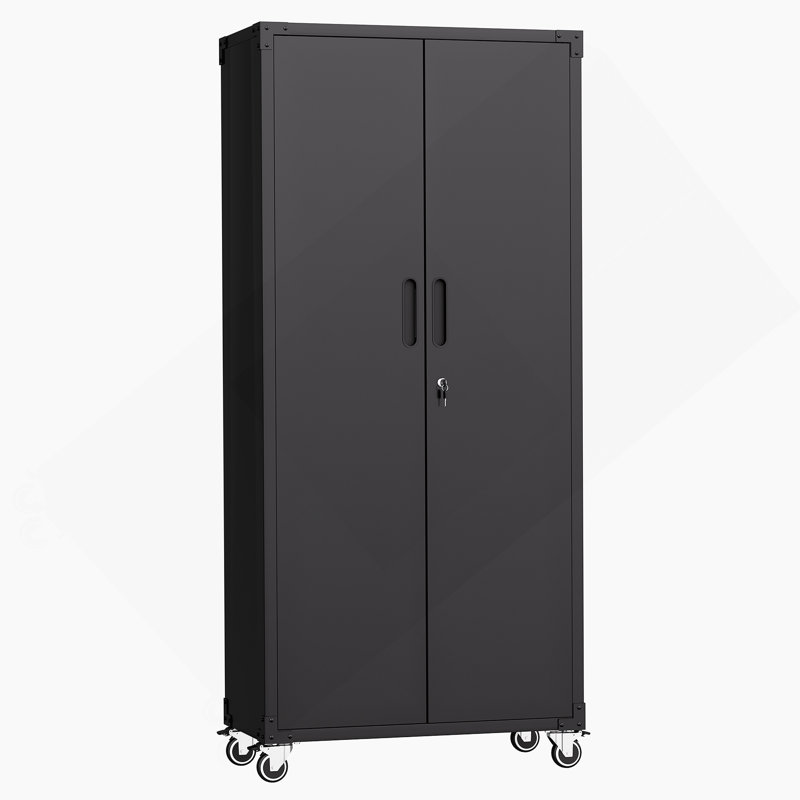 Metal Garage Storage Cabinet With Wheels, Storage Cabinet For Home, Office