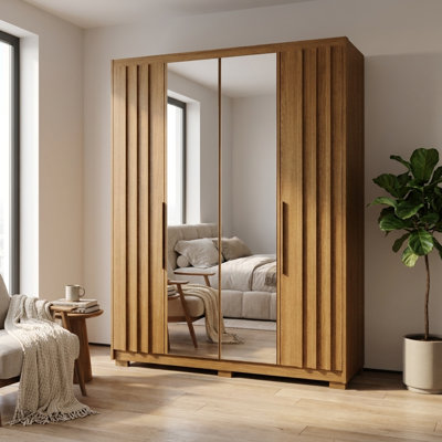 California 69.3" Armoire with Adjustable Shelves, Hanging Rod