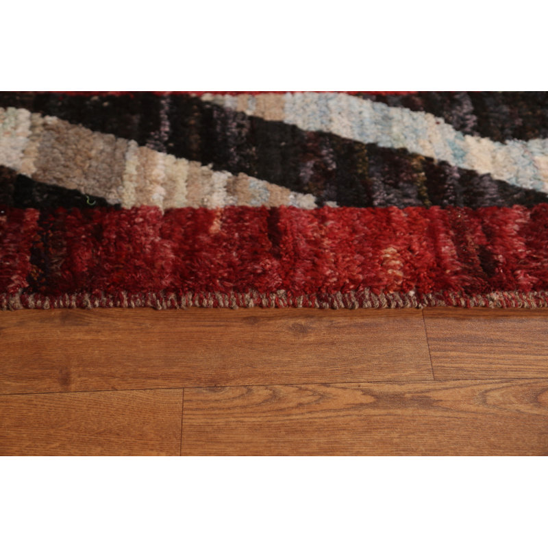 One-of-a-Kind Rectangle 7'4'' X 9'8'' New Age Wool Area Rug in Red
