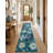 Blue Rose Patterned Washable Decorative Carpet-459016326