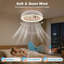 Smart Ceiling Fans with Lights, RGB Fan Ceiling Light with Remote Control, 6 Speeds 3000K-6500K Dimmable Quiet LED, for Bedroom Dining Room Living Room-1975155807