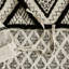 Housse de couette 85% coton, 15% lin avec garniture en chenille pour lit grand et multicolore