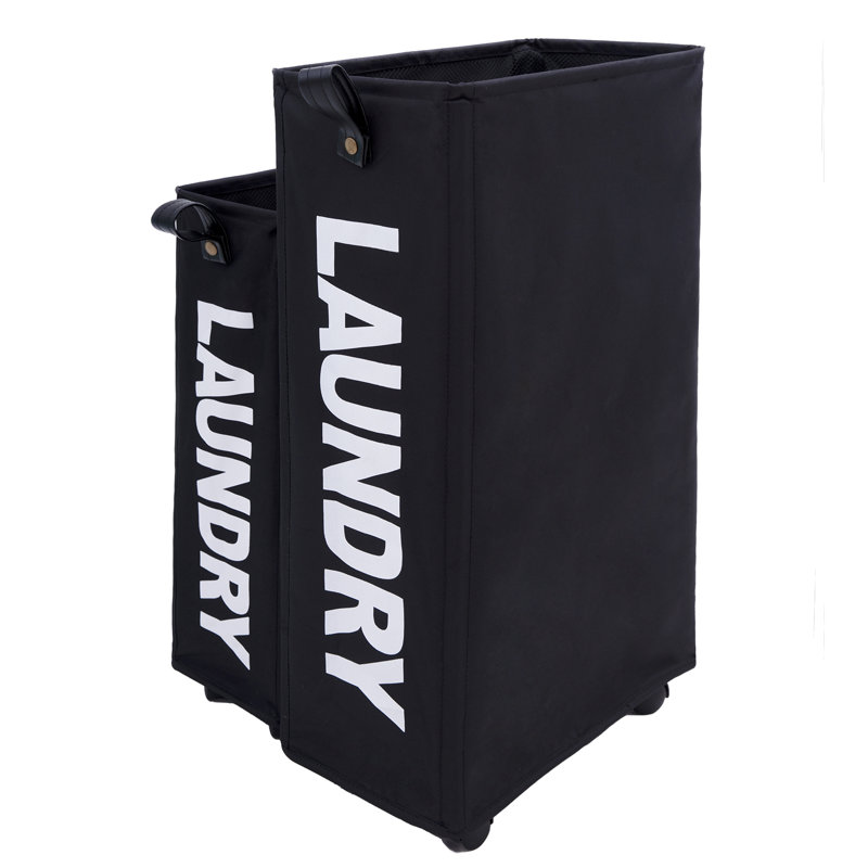 Grand panier à linge, Noir, H 27 po x l 8 po x P 16 po