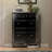 Black Solid Wood Shoe Storage Bench-256602774-256602773