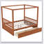 Wooden Canopy Bed With Storage Drawers-403243035-403243034