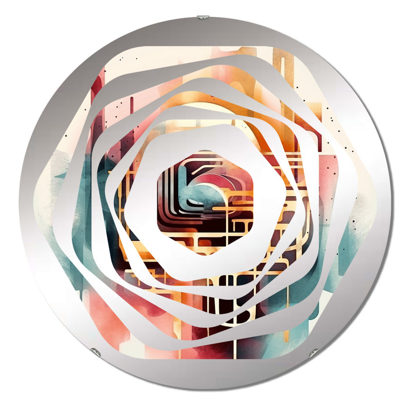 Miroir décoratif Bendicty - Amorphe, 23,6 po x 23,6 po