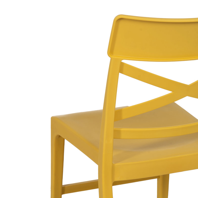 Patio Dining Side Chair, Yellow