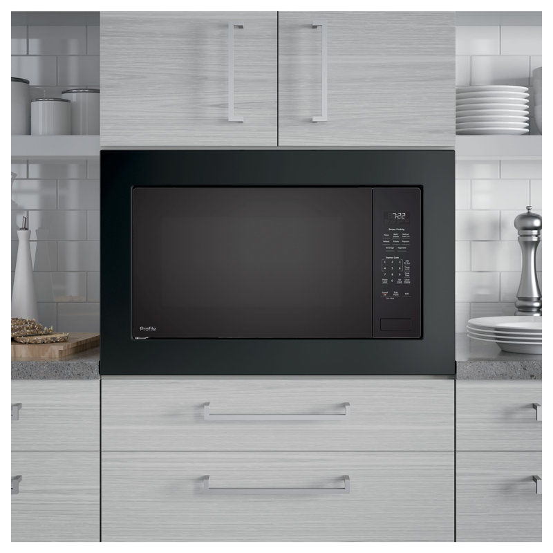 GE Profile 2.2 Cu. Ft. Built-In Sensor Microwave Oven, Black