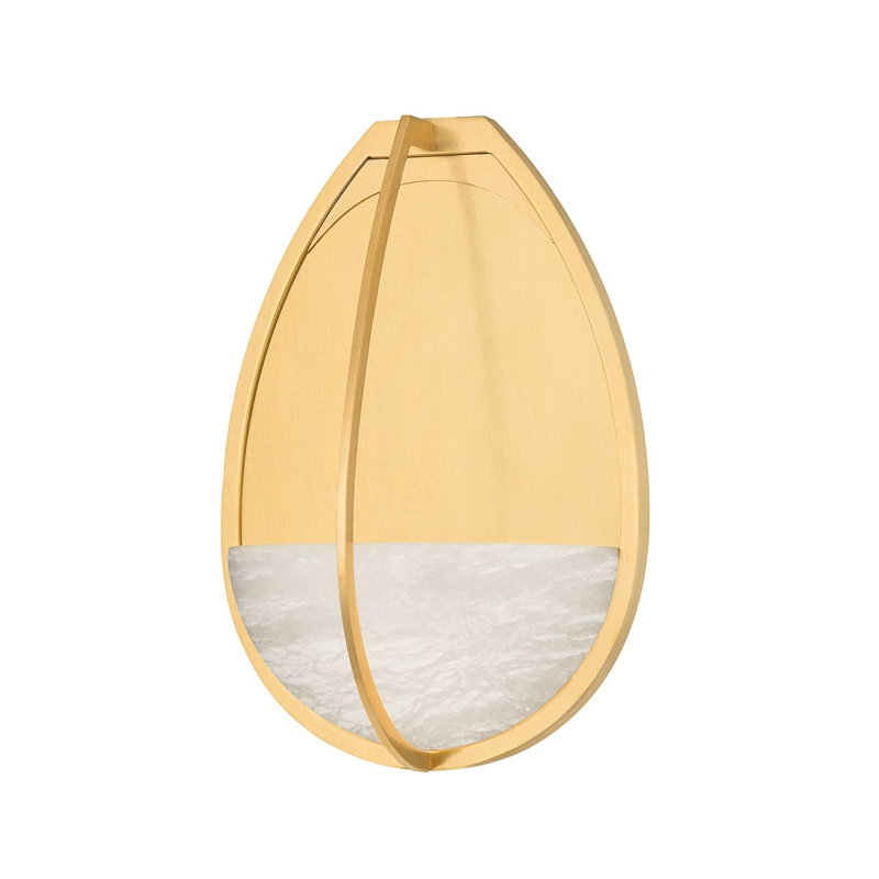Lloyd 1 - Light LED Flush Mounted Sconce, Aged Brass