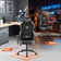 Adjustable Reclining Ergonomic Leather Swivel Computer And Racing Game Chair With Footstool