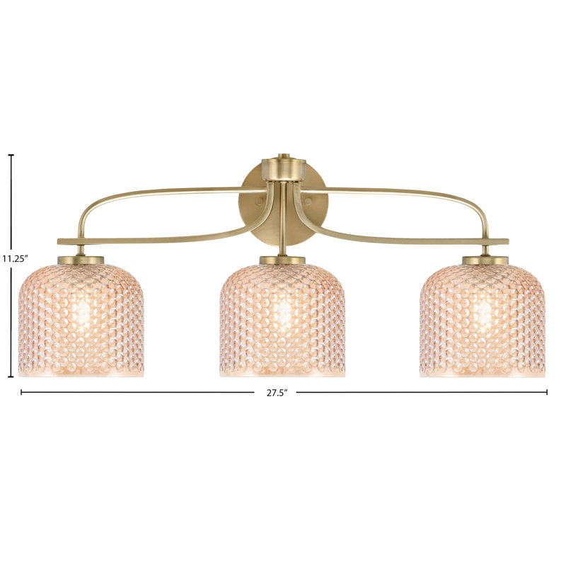 Barre d'éclairage de salle de bain Cavella, 11.25" H x 27.5" W x 7.75" D