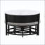Table basse ronde à plateau relevable avec rangement et 3 repose-pieds-808809666-808809667