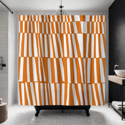 Thora Abstract Mid-Century Shower Curtain