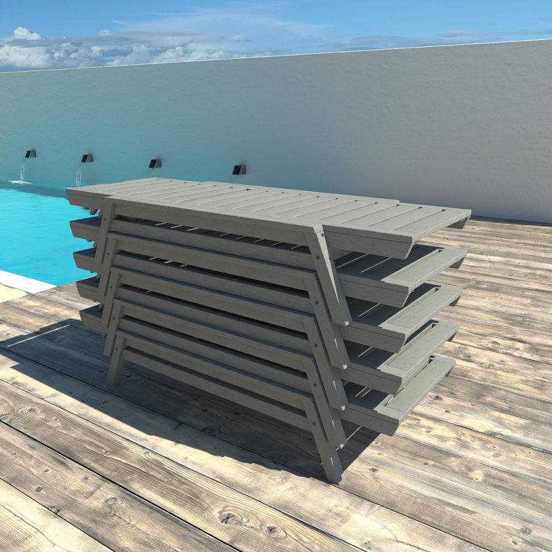Jiwoo Outdoor Chaise Lounge, Coastal Teak