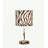 19.25" Faux Suede Zebra Metal Table Lamp