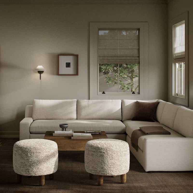 Yelena 3PC Sectional-Surrey Olive, Nomad Snow Performance Crypton