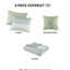 Courtepointe Seersucker 4 pièces double / grand, imprimé botanique, rembourrage, lavable avec coussin décoratif double / grand, imprimé floral, machine