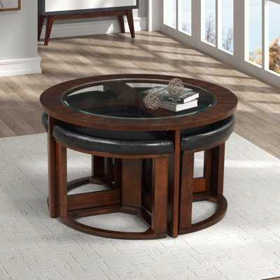 Coffee Table with 4 Stools