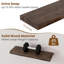 Étagères murales flottantes rustiques avec supports invisibles - ensemble de 2, tablettes murales en bois d'ingénierie pour chambre à coucher, cuisine, salle de bain, salon - solution de rangement durable et élégante-154618851