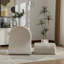 Fauteuil d'appoint avec repose-pieds Modern Chenille-700148717