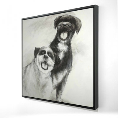 "Croquis de chiens heureux"