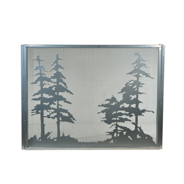 Tall 3 Panel Fireplace Screen