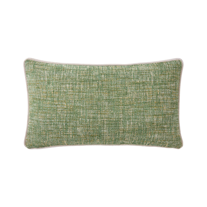 Brume Decorative Pillow, Green/White, Rectangle 13"H x 22"W
