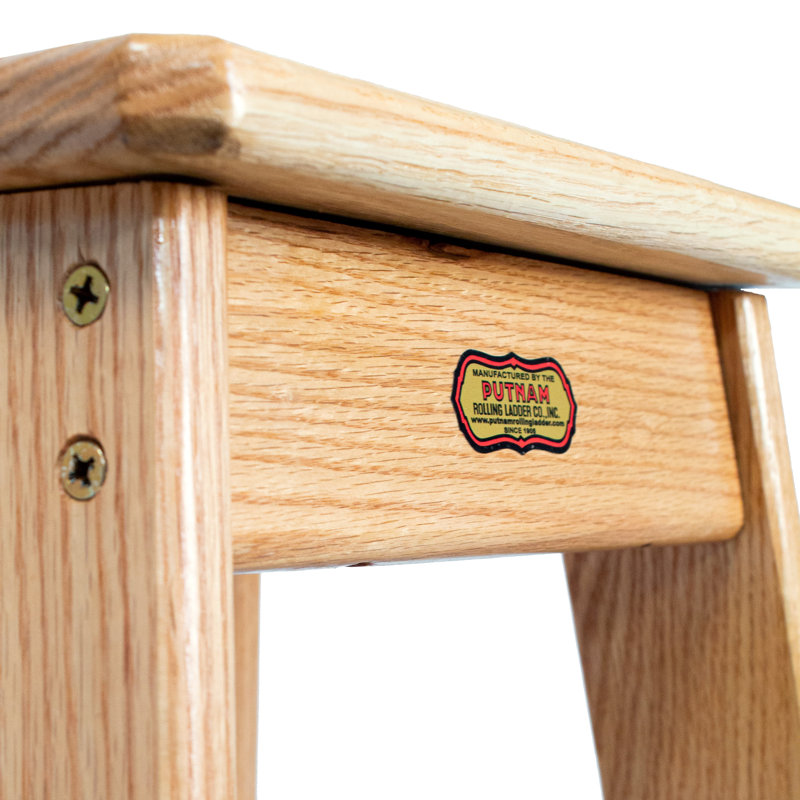 Red Oak 1 - Step Wood Lightweight Step Stool