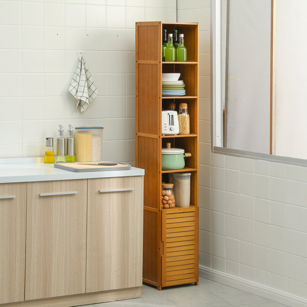 https://assets.wfcdn.com/im/47210710/resize-h600-w600%5Ecompr-r85/2104/210474276/Kitchen+Slim+Bamboo+Pantry+Cabinet+Doored+Storage+Organiser+With+7+Layer+Shelves.jpg