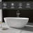63" Marble-pattern Solid Surface Freestanding Soaking Tub