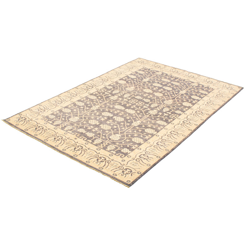 Tapis de zone en laine 6 pi x 9 pi 2 po main-of-kind-noué la 2010 ushak Cobel