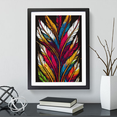 Splashed Feathers No.1 Abstract - Wall Art