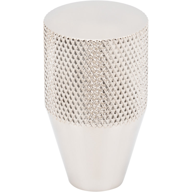 Beliza 3/4" Diameter Conical Knurled Knob, Polished Nickel