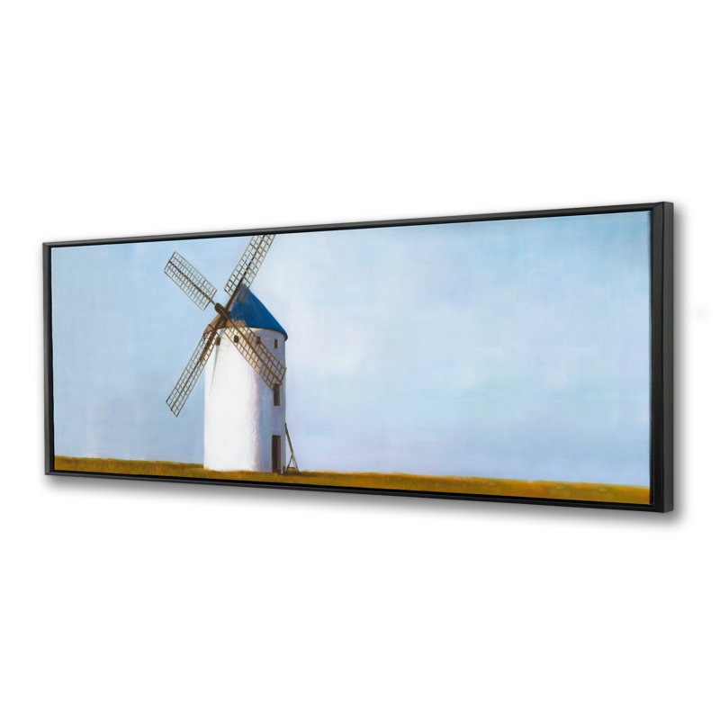 Art sur toile encadré, "Grand moulin à vent", H 61,25 po x l 21,25 po