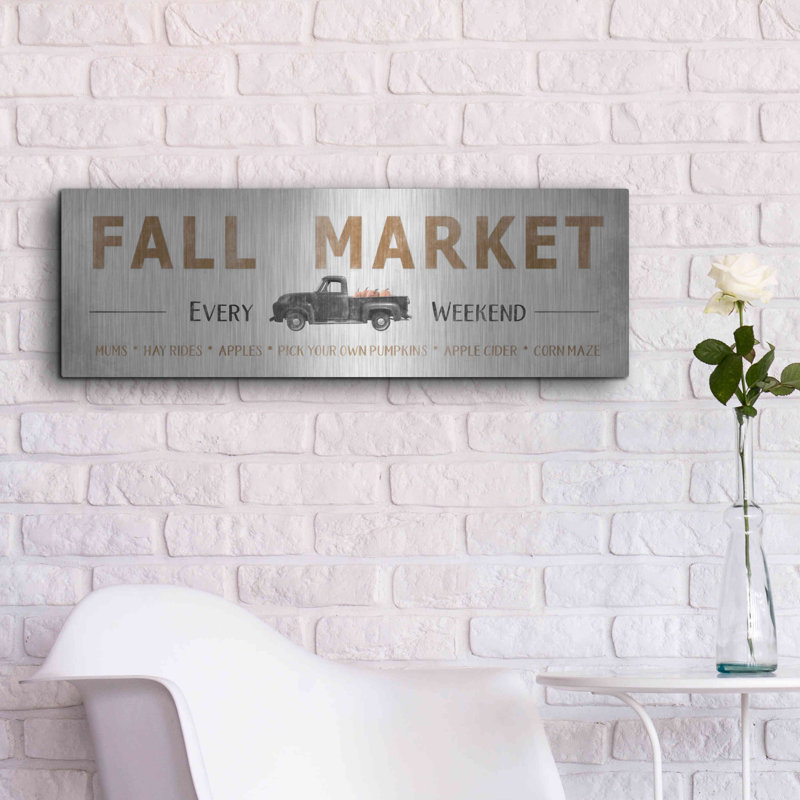 «Fall Market» par Lori Deiter, August Grove®, art mural en métal, H 12 po x l 36 po