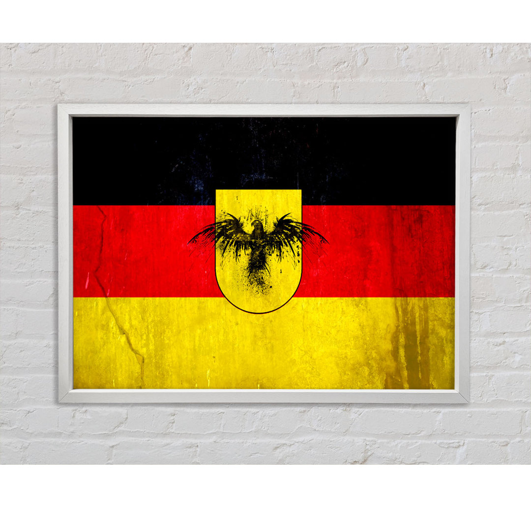 Deutsche Flagge Adler - Einzelner Bilderrahmen Kunstdrucke auf Leinwand