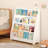 4 - Tier Kids Bookshelf for Bedroom, Playroom and Classroom Organization, Facilitating Group Activities and Easy Storage